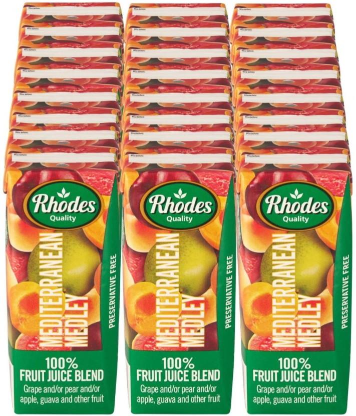 Rhodes Mediterranean Medley 100% Fruit Juice Blend (24 x 200 ml)