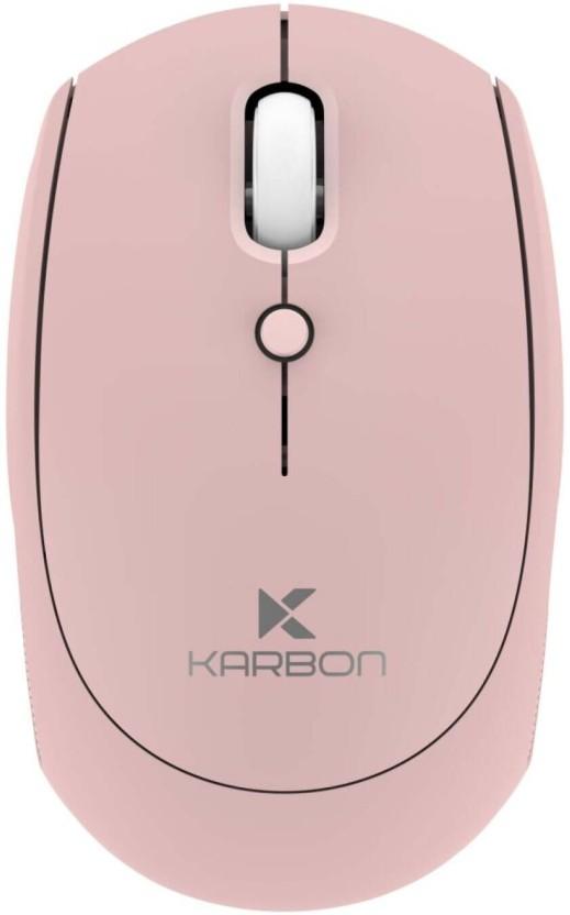 Karbon Wireless Mouse Wired (2.4GHz Wireless, Pink)