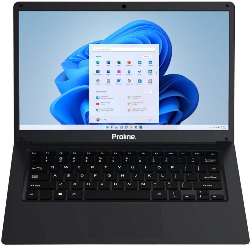 Proline Intel Celeron Dual Core - (4 GB/128 GB SSD/Windows 11 Home) V146GNK Thin and Light Laptop (14.1 inch, Black)