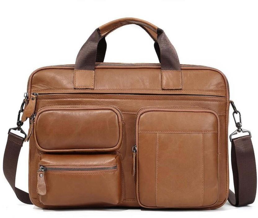 Dong 14 inch Laptop Messenger Bag (Brown)