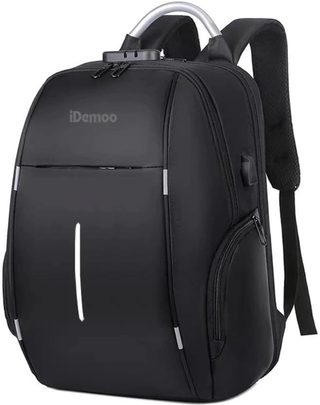 iDemoo Patagonia Laptop Backpack with USB Charging Port - 16 Inch Laptop Backpack (Black)