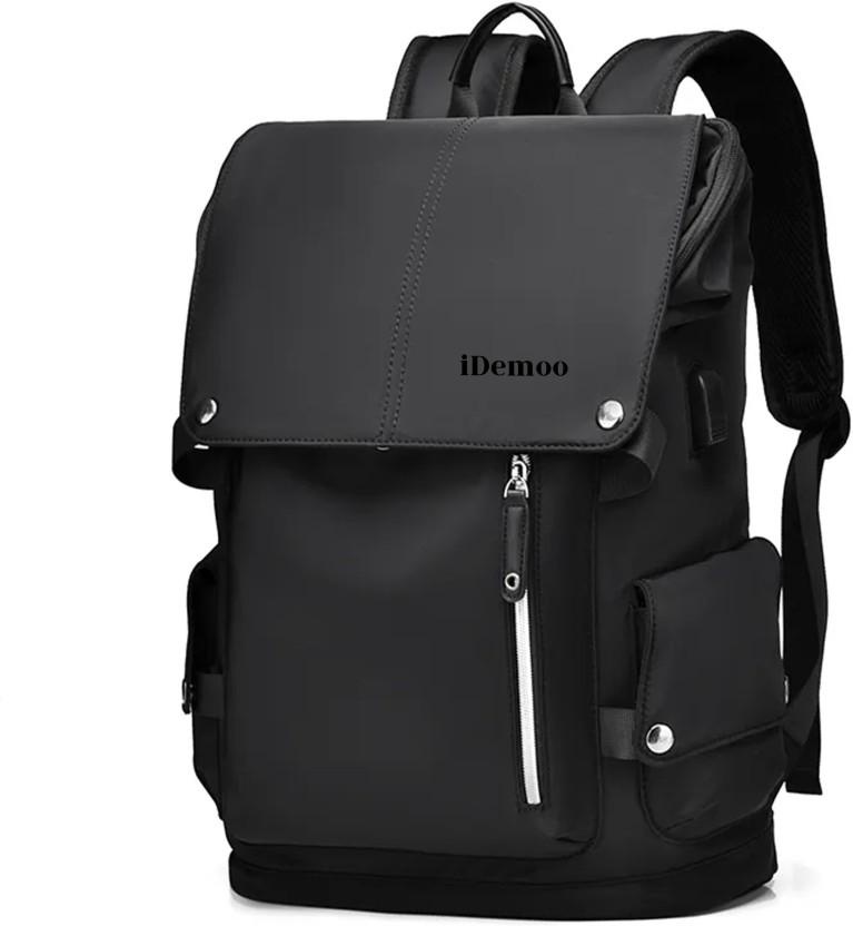 iDemoo 16 Inch Laptop Backpack with USB Charging Port - Anti-Theft Laptop Backpack (Black)