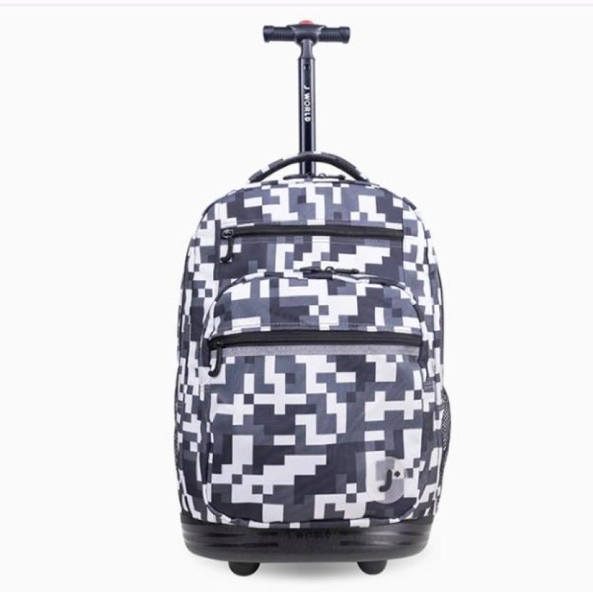 MAKTKL J WORLD Laptop Backpack (Black, White)