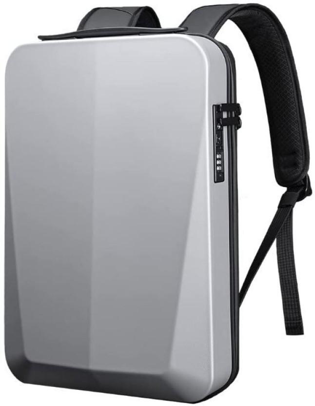 Jiageng Waterproof 13″ Anti Theft Hard Shell Laptop Bag Laptop Backpack (Silver, Black)