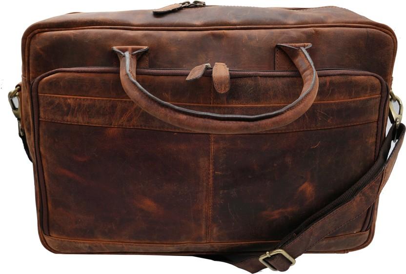 Minx Coral Cove Laptop Bag Messenger Bag (Brown, 14.2 L)