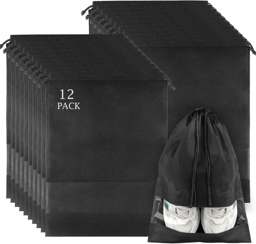 P. Concepts Shoe Bags for Travel, Portable Shoe Bags with Clear Window Waterproof Backpack (Black, 17.3 inch)