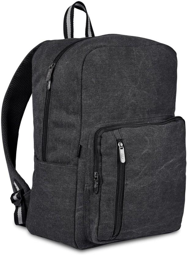 Serendipio Northbridge Canvas Laptop Backpack (Black)