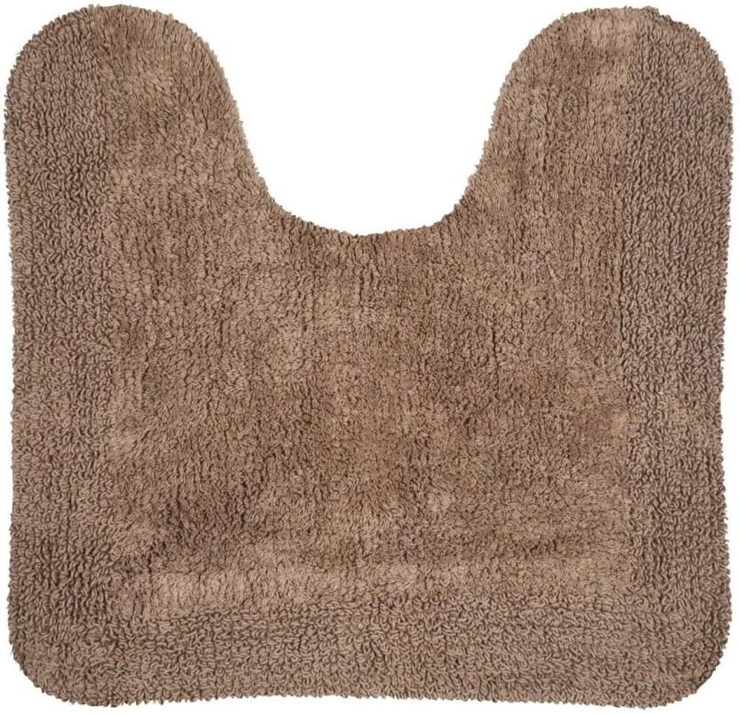 Home Living Monaco Reversible Pedestal Mat Toilet Lid Mat (Brown, 55cm x 55cm)