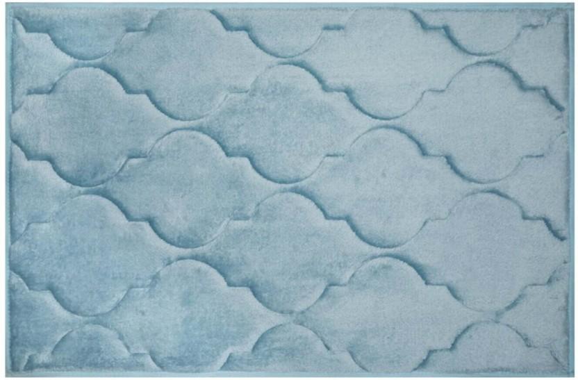 Home Living Lattia Memory Foam Bathroom Mat (Blue, 40 cm x 60cm)