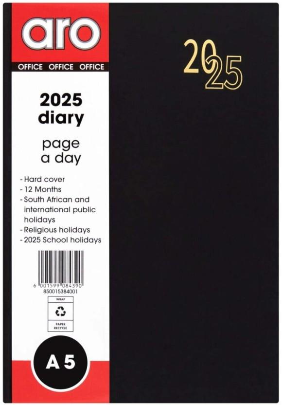 ARO GOAA02 A5 Diary Single (Black)
