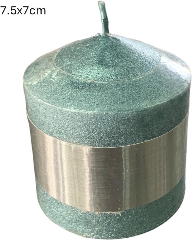 Crockery Centre Candle 7.5x7cm Pillar Rustic Liberation XGLZ (Blue, Pack of 1)