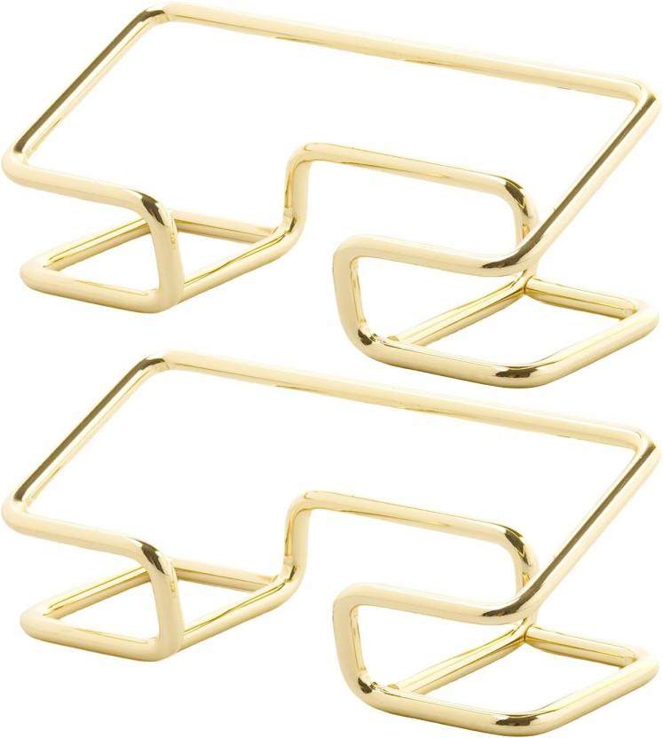 Cart In Mart 1 Compartments Steel, Brass Card Holder (Gold)