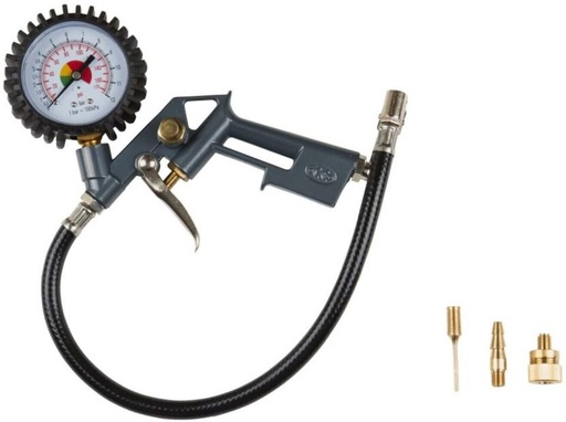 [TPGH5Q9PWGECSC3Y] Tradeair Inflating Gun Cast Iron Analog Tire Pressure Gauge (150 PSI)