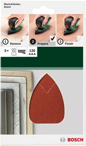 [SDRH27W8P62ZTCBZ] Bosch Sandpaper 93 X 135Mm Emery Sandpaper (120 Pack of 1)
