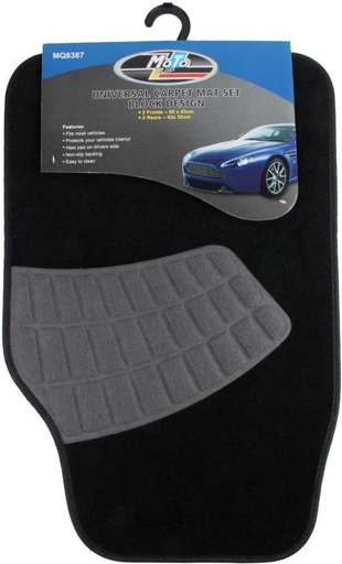 [VMTH4YCRUGHFPZVZ] MOTO-QUIP Rubber Standard Mat For  NA Universal Fit (Black)
