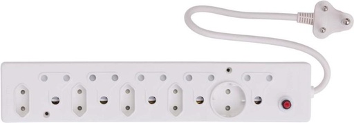 [SURH27UMMTPHSZWP] Selectrix Multi Plug 10  Socket Extension Boards (White, 0.5 m)