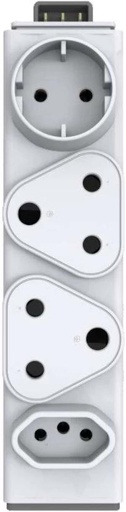 [SURH27UMEHZGAHGY] Allocacoc Powerstrip Module 4  Socket Extension Boards (White, 0 m)