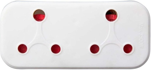 [EPGH4UZBNM5QPZXN] Powerworx 3 Pin Adaptor Three Pin Plug (White)