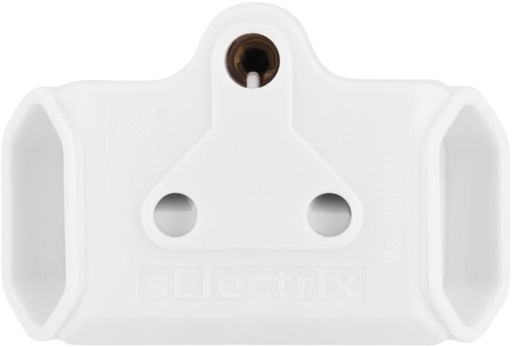 [EPGH5YZ6FANPHUNA] Selectrix Adaptor Three Pin Plug (White)