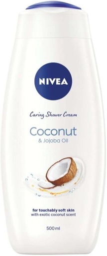 [BDWHFTE9TF7DGDYQ] Nivea Coconut & Jojoba Oil Caring Shower Cream Body Wash (500 ml)