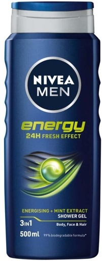 [BDWHFTE9ZVKHMTRR] Nivea Men Energy Shower Gel Body Wash (500 ml)