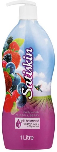 [BDWHFTE9DUXDPFZM] Satiskin Blissful Berry Body Wash Body Wash (6 x 1 L)