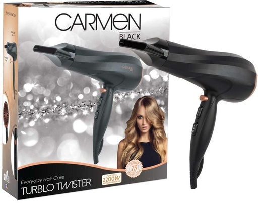 [HDRH5HPMHZ925STP] Carmen 2200W Turblo Hair Dryer (2200 W, Black)