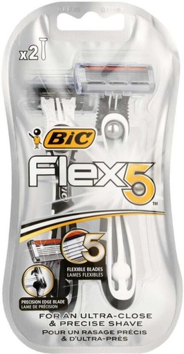 [SRZH27HG5GB4MFEF] Bic Flex 5 Blade Male Disposable Razor Men (Pack of 10)