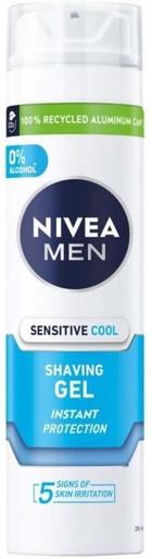 [SGGH2222JA5YPKZH] Nivea Sensitive Cool Shaving Gel Bottle for  Men (200 ml, Pack of 1)