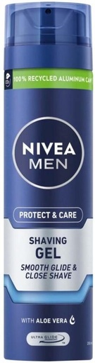 [SGGH22222FWJZXND] Nivea Protect & Care Shaving Gel Bottle for  Men (200 ml, Pack of 1)