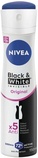 [DEOHFRVUNZ8XGX9H] Nivea ANTIPERSPIRANT Black & White Deodorant Spray  -  For Women (150 ml)
