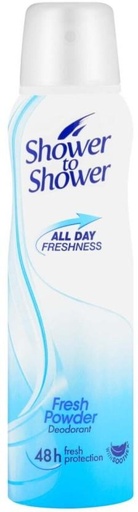 [DEOHFRWAJHBATUEZ] Shower To Shower Fresh Powder Deodorant Spray  -  For Women (150 ml)