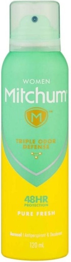 [DEOHFRWATWJYYQHK] Mitchum Deodorant Aerosol | Pure Fresh Deodorant Spray  -  For Women (120 ml, Pack of 6)