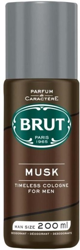 [DEOHFRWACGXX28NF] Brut Musk Deodorant Spray  -  For Men (200 ml, Pack of 6)