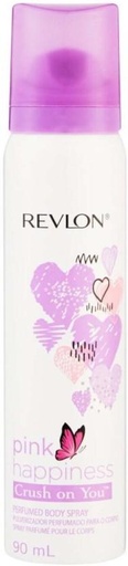 [DEOHFRVUSFWMQHWH] Revlon Pink Happiness Crush on You Body Spray  -  For Women (90 ml, Pack of 6)