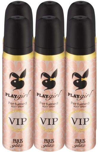 [DEOHFRWA8GSQGTBD] Playgirl VIP Paris Glitz Deodorant Spray  -  For Women (540 ml, Pack of 6)