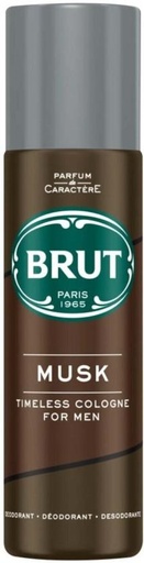 [DEOHFRWUG8DR9HFQ] Brut Paris Musk Deodorant Spray  -  For Men (120 ml)