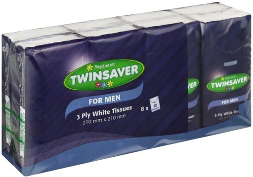 [FTEH5HPG34HYZWXC] Twinsaver 3 Ply Facial Dry Tissue (Pack of 8)