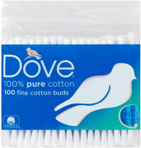 [CBPH2FZPXG4SXBFY] Dove Fine Earbuds Cotton Buds Cotton Ball Pad Bud For Men & Women (100Units)