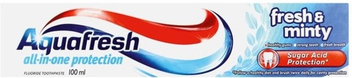 [TPAHFQQBRDNA6JKG] Aquafresh All-in-One Protection Fresh & Minty Toothpaste (100 ml, Pack of 1)