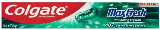 [TPAHFQQBNV3CYHAU] Colgate MaxFresh Clean Mint with Cooling Crystals Toothpaste (75 ml, Pack of 1)