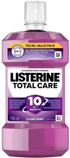 [MWAH5HQWEJHWYZ6C] LISTERINE_4 Mouthwash Total Care - Clean Mint (750 ml)