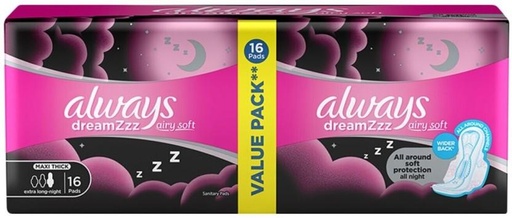 [SPPH4UZCGHPZKQYD] Always Dreamzzz Airy Soft Maxi Thick Sanitary Pad (Pack of 16)