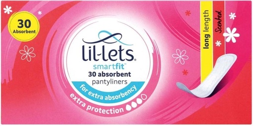 [SPPHFQYCZGHGSFJ7] Lil-Lets Pantyliners Long Scented Pantyliner (Pack of 30)