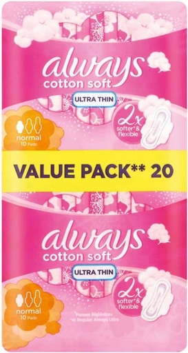 [SPPHB2FWYDEAZWJ8] Always Sensitive Sanitary Pads Normal Sanitary Pad (Pack of 20)