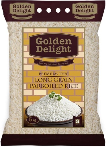 [RICH26RXQGFPUXUZ] Golden Delight Long Grain Rice (Long Grain, Parboiled) (5 kg)