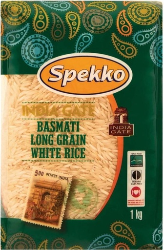 [RICH26RX6MCSDNZX] Spekko India Gate Basmati Long Grain Rice (Long Grain, Raw) (1 kg)