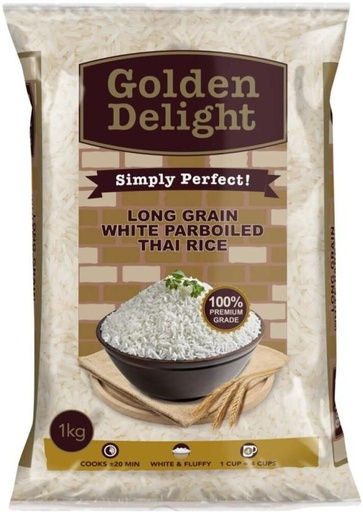 [RICH26RXZHYPZY4C] Golden Delight  Thai Long Grain Rice (Long Grain, Parboiled) (1 kg)