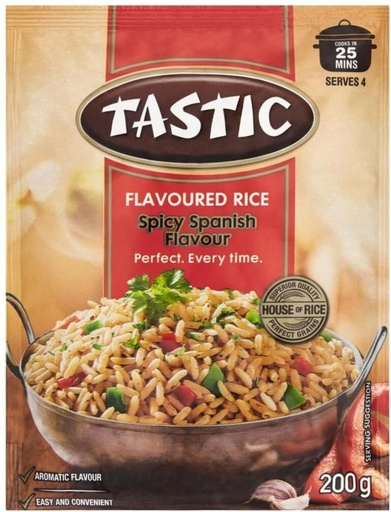 [RICH9KWQKRTD4SG9] Tastic Spicy Spanish Flavoured Rice Rice (Long Grain, Parboiled) (0.2 kg)