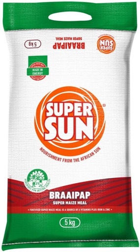 [GMLHFPRKY8GXSNJE] Super Sun Braaipap Maize Meal Maize/Corn (5 kg, Pack of 4)